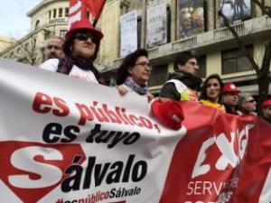Españoles protestan contra políticas de austeridad